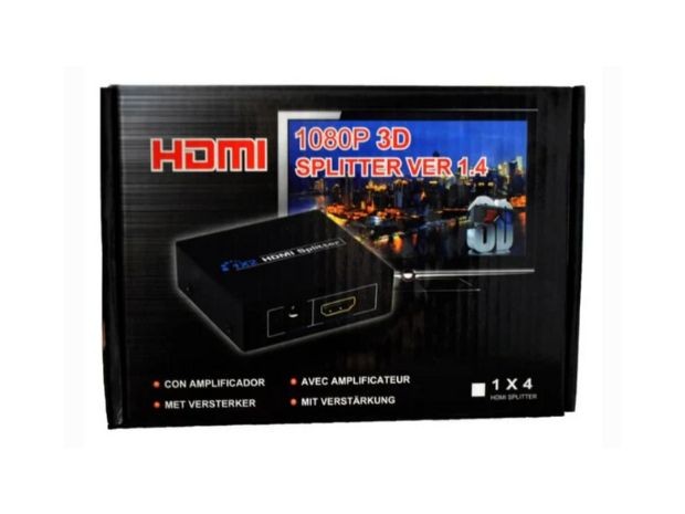&uu HDMI SPLITTER 1 x 4 1080P (646)